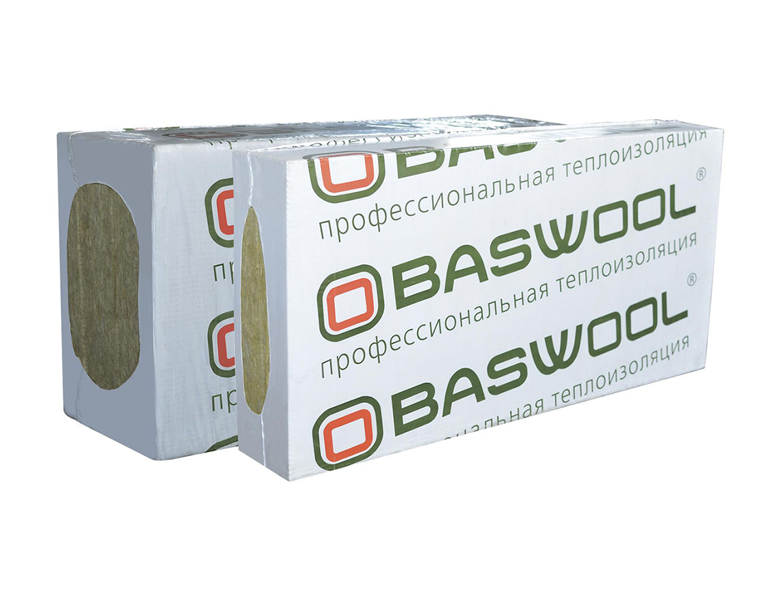 Утеплитель BASWOOL Вент фасад 80, 1200х600х50 мм (0,216 м3, 4,32м2, 6 плит) 