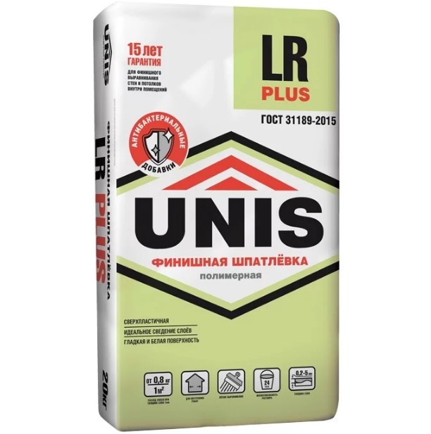 Шпаклевка полимерная UNIS LR+ 20 кг 