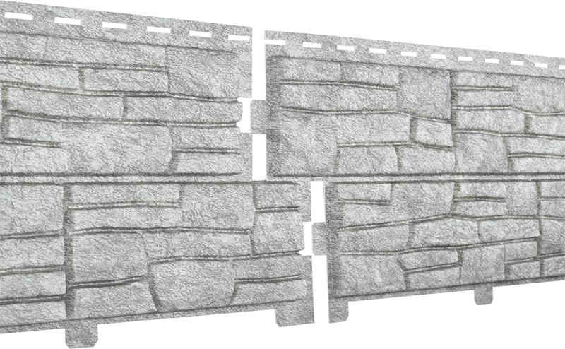 Фасадная панель "Стоун-Хаус" сланец светло-серый 0,25*2 м (0,5 м2) 