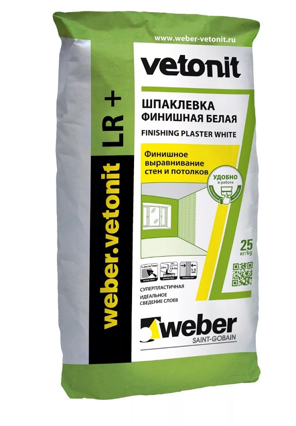 Шпаклевка финишная полимерная Weber Vetonit LR+ 20 кг 