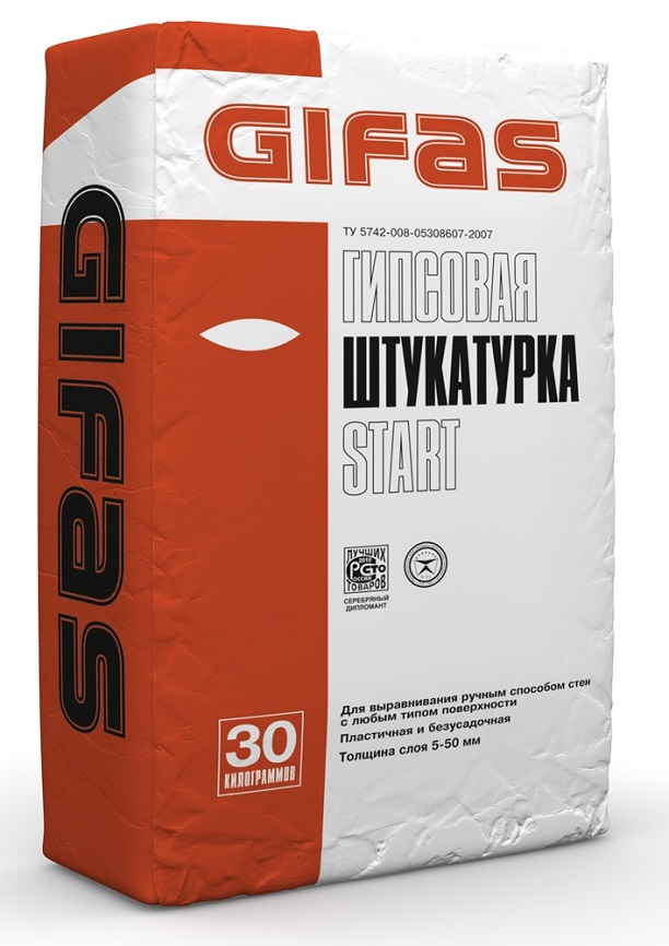 Штукатурка гипсовая Gifas Start Profi, 35 кг (МШ) 