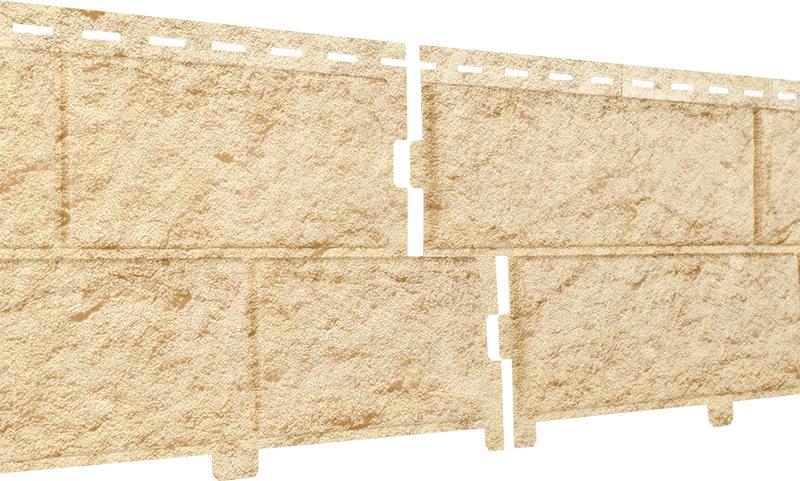 Фасадная панель "Стоун-Хаус" камень золотистый 0,225*3,025 м (0,68 м2) 