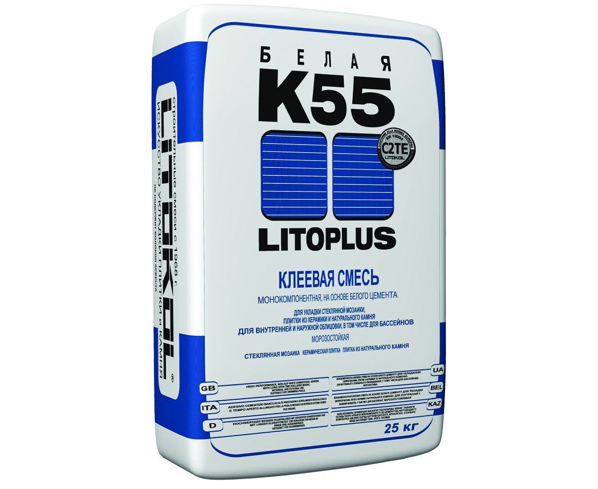 Плиточный клей LITOKOL LitoPlus K55, 25 кг 