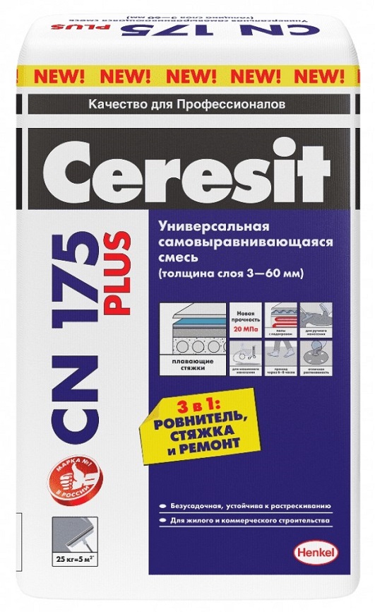 Наливной пол Ceresit CN-175 3-60 мм 25 кг 